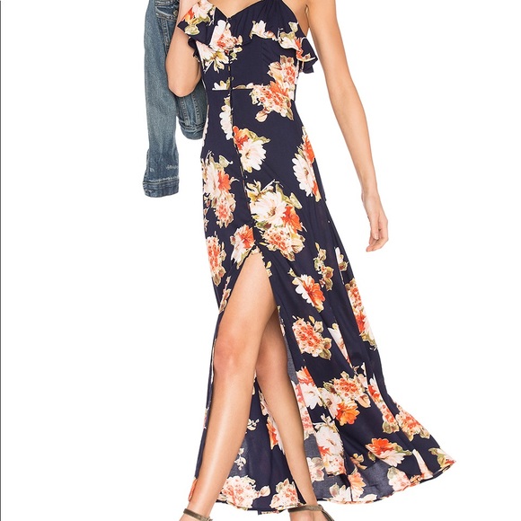 Band of Gypsies Dresses & Skirts - ✨ HP✨BAND OF GYPSIES FLORAL FLOUNCE MAXI DRESS✨